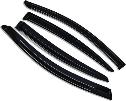 Vista 3 de Lightronic Visera de ventana de ventilación automática de montaje exterior extraduradera, se adapta a Mazda 3 Sedán 2004-2009, protección UV