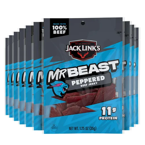 Vista 9 de Jack Link's - Carne vacuna seca, jalapeño, aperitivo picante, 12 g de proteína, 100 calorías, 100% carne vacuna, 94% libre de grasa, sin GMS**