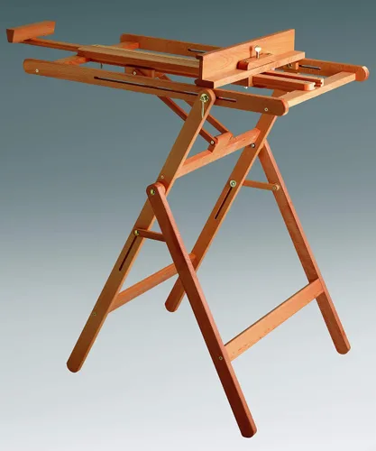 Vista 10 de Mabef M33 Caballete de estudio, madera de haya engrasada, caballete ajustable para interiores, convertible a mesa de pintura, soporta aceite