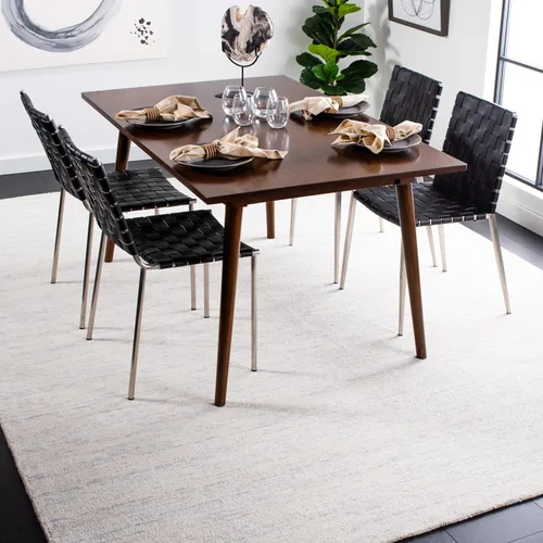 Vista 8 de SAFAVIEH Himalaya Collection - Alfombra decorativa de 2 x 3 pies, color plateado, hecho a mano, ideal para zonas de alto tráfico en entrada, sala