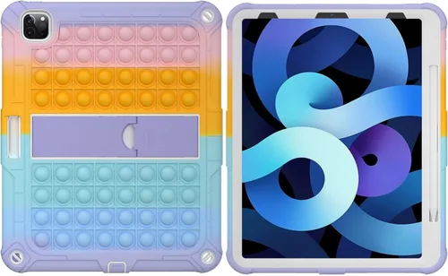 Vista 2 de Funda XZC para iPad Pro 12.9, arcoíris 2 Compatible con 2022/2021/2020/2018, 6ª/5ª/4ª/3ª generación, resistente, a prueba de golpes, 12.9 pulgadas