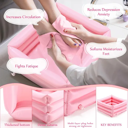 Vista 4 de FillTouch Kit de spa de pies de 12.5 x 12.5 x 8.3 pulgadas para niñas y niños, toallas de mano de 12.5 x 12.5 x 8.3 pulgadas, toallas de mano