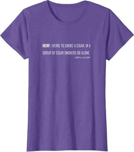 Vista 22 de Herf definition - Camiseta de manga corta, diseño con texto "Cigar Smoker Puff Verb Stogie Habano" Negro