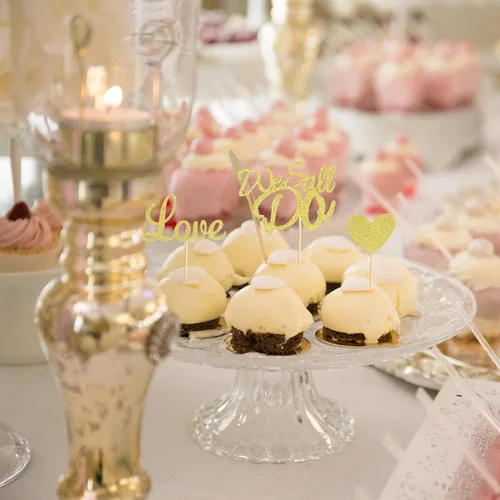 Vista 6 de 24 piezas de decoración para cupcakes con purpurina en forma de corazón de amor, matrimonio, aniversario, despedida de soltera, boda, compromiso