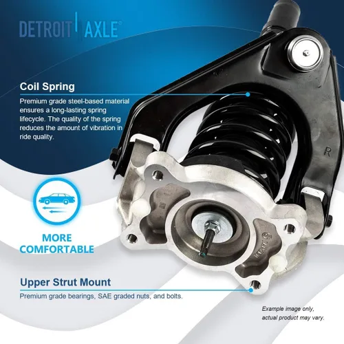 Vista 3 de Detroit Axle - Kit de puntales delanteros para Chrysler Sebring Dodge Stratus 99-00 Cirrus Plymouth Breeze 99-06, muelle helicoidal de 2 puntales
