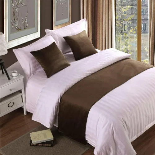 Vista 2 de Pañuelo de terciopelo de lujo, toalla de cola de cama, decoración de ropa de cama para el hogar, hotel, dormitorio