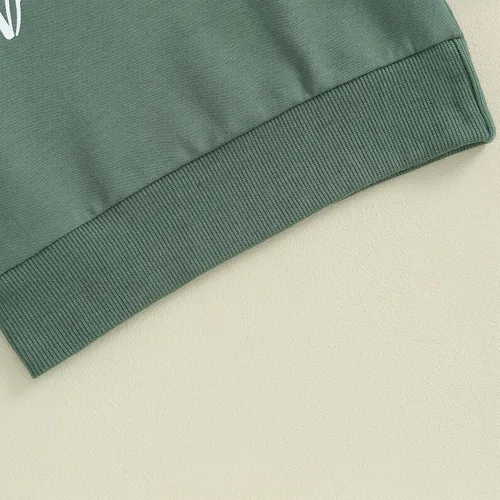 Vista 6 de fhutpw Sudadera de manga larga con estampado de letras para bebés, niños y niñas, ropa de otoño