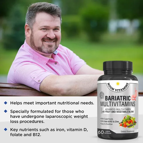 Vista 6 de Multivitamínico bariátrico con hierro para mujeres y hombres, mezcla todo en uno de 42 superalimentos para energía y apoyo inmunológico