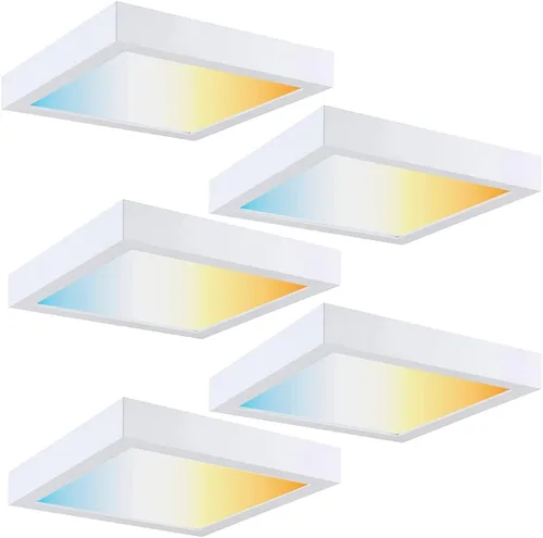 Vista 9 de Lámpara de techo cuadrada LED de 9 pulgadas, equivalente a 60 W, 2700 K/3000 K/3500 K/4000 K/5000 K CCT seleccionable, CRI 90+, luz de panel LED