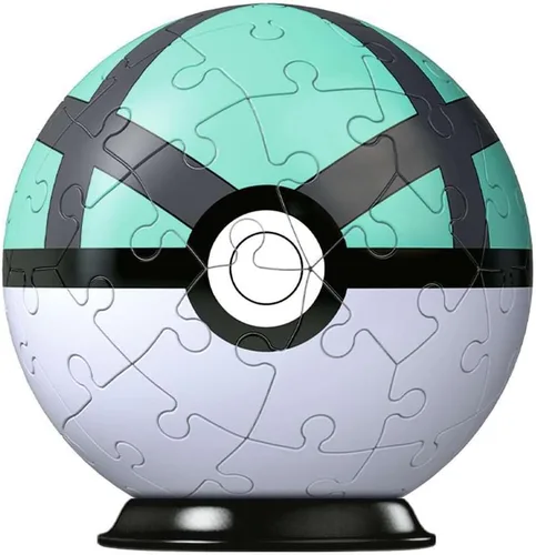 Vista 2 de Ravensburger Rompecabezas 3D 11581 Bola de Rompecabezas Pokémon Pokéballs Net Ball para Fanáticos de Pokémon Grandes y Pequeños desde 6 Años