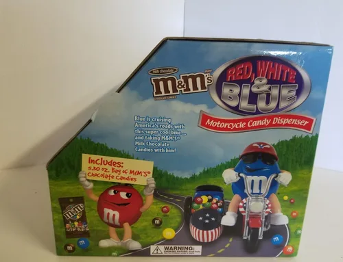 Vista 2 de m&m's Dispensador de caramelos - Rojo, Blanco y Azul