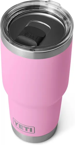 Vista 40 de YETI Rambler - Vaso de 30 oz, acero inoxidable, aislado al vacío con tapa MagSlider, color carmesí Amarillo