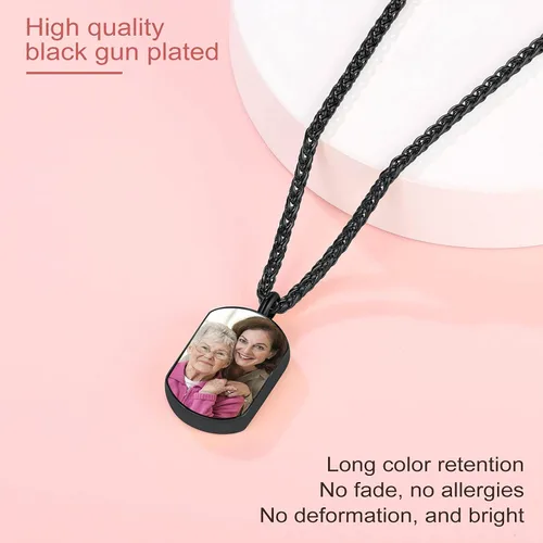 Vista 100 de FindChic Collares personalizados con urna para cenizas, barra vertical, gato, luna, reloj de arena, garra de perro, acero inoxidable, chapado en oro