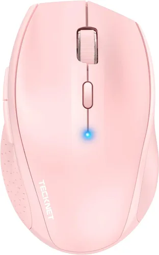 Vista 13 de TECKNET Ratón Bluetooth, inalámbrico silencioso 6 botones batería de 2 años, color negro BT 5.0/3.0, DPI de 6 niveles a 4800, compatible con SO