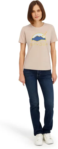 Vista 4 de Spyder Camiseta de manga corta con estampado de atardecer simple para mujer Diseño de hongo