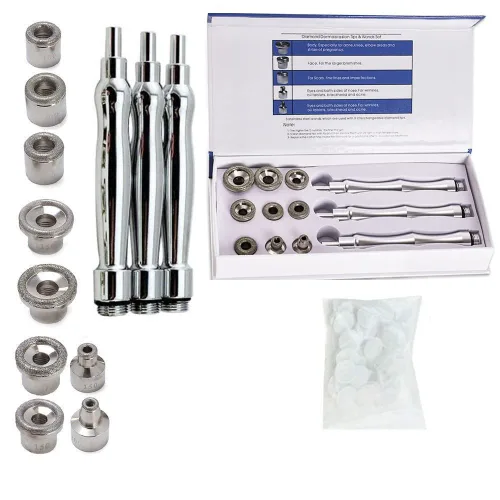 Vista 2 de 9 puntas 3 varitas diamante dermoabrasión accesorio puntas diamante varitas algodón filtro piel microdermoabrasión cuidado facial belleza herramienta