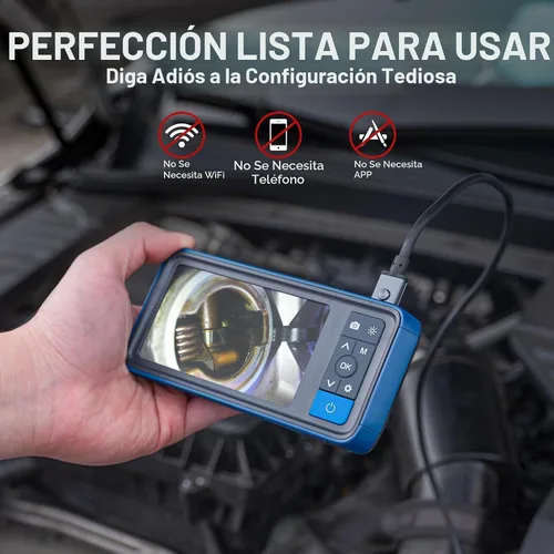 Vista 2 de Endoscopio de doble lente con luz, boroscopio mecánico automotriz Teslong