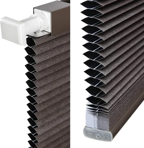 Vista 15 de LazBlinds Persianas celulares inalámbricas personalizadas, café oscuro, 16-70 pulgadas de ancho x 12-72 pulgadas de alto Blackout - Café oscuro