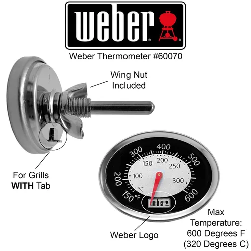Vista 3 de Weber 60070 - Termómetro ovalado Q original