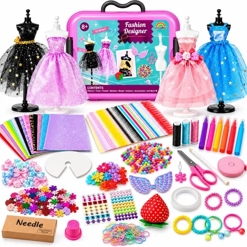 Vista 7 de AGENTLAN Kit de diseño de moda para niñas, libro de actividades de moda