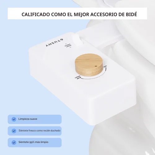 Vista 2 de TUSHY Classic 3.0 - Accesorio de bidé para inodoro, pulverizador de agua con autolimpieza no eléctrico, presión de agua ajustable, control de ángulo
