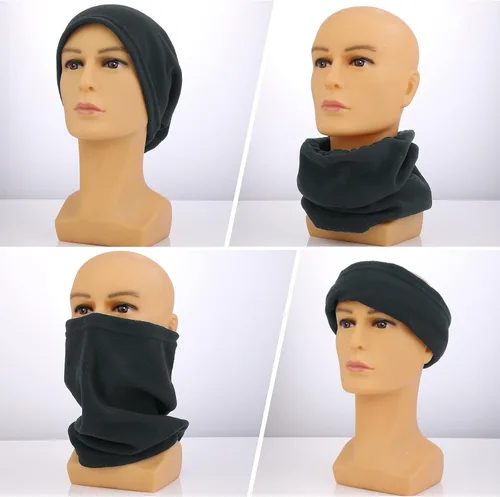 Vista 5 de WLLHYF Neck Gaiters for Men, Fleece Winter Neck Warmer Windproof Face Covering Warmer Face Scarf
