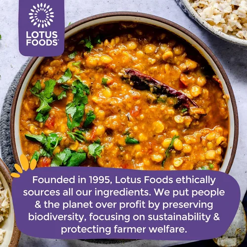 Vista 7 de Lotus Foods Regenerative - Arroz basmati integral orgánico – Arroz tradicional de grano entero sin gluten, vegano, sin OMG, uso para curry
