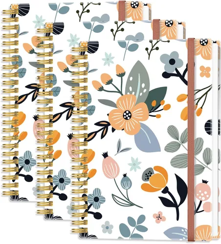 Vista 8 de Heveboik Cuaderno en blanco A5 - Cuaderno de papel en blanco de 70 hojas/140 páginas, papel blanco grueso de 100 GSM, diario en espiral en blanco