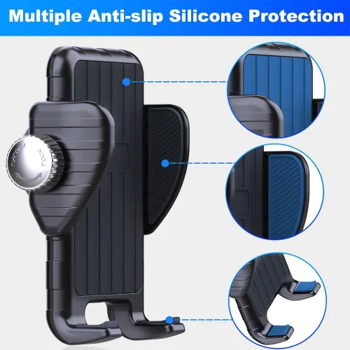 Vista 3 de Goosencek - Soporte para teléfono para bicicleta giratoria, soporte de abrazadera para manillar, peloton, cinta de correr, silla de ruedas