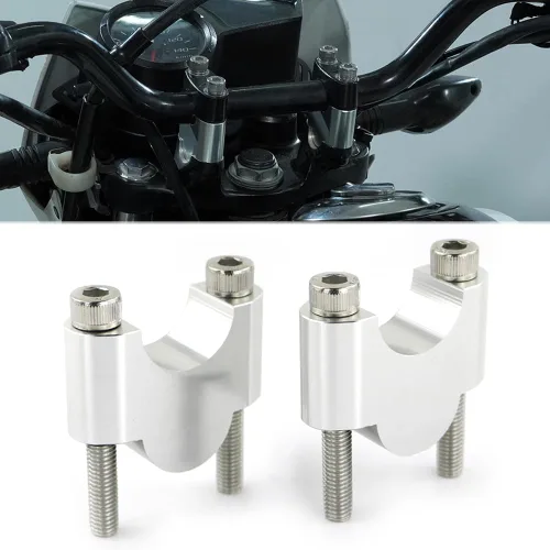 Vista 10 de Xitomer Elevadores de manillar de motocicleta ADV de 1 1/8 pulgadas, 1.126 in, sin abrazaderas, apto para VFR1200X, Street Triple RS, Street Triple