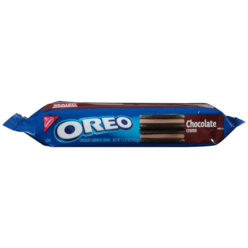 Vista 14 de OREO Galletas sándwich de chocolate con crema de chocolate, paquetes de 12 - 15.25 onzas