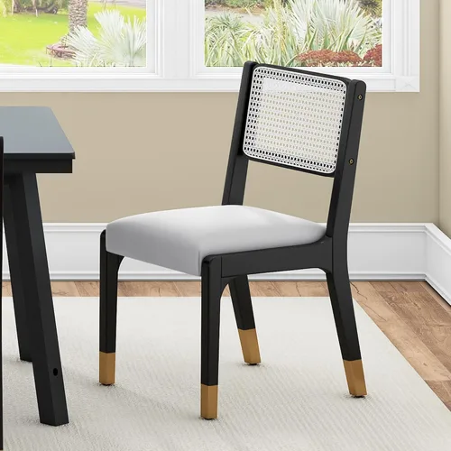 Vista 4 de Dining Chairs Set of 2 for Dining Room, Kitchen Table & Seating Chair Sets with Solid Wood Legs and Padded Seat, Modern Farmhouse Accent Side