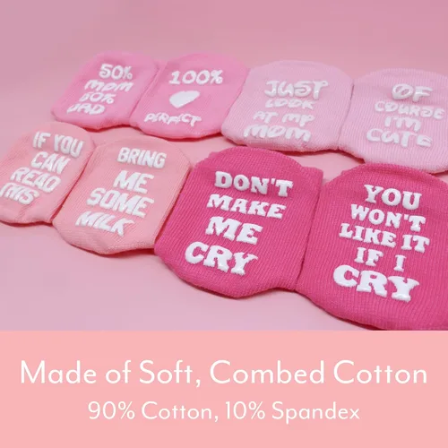 Vista 2 de Set de regalo de calcetines para bebé, regalos neutros para baby shower y artículos esenciales para recién nacidos, calcetines para bebés por