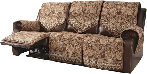 Vista 10 de Fundas impermeables para sofá reclinable, fundas antideslizantes para sofá reclinable de 2 asientos, fundas de sofá reclinable de jacquard lavables