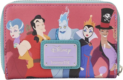 Vista 3 de Loungefly Disney Villains Color Block Zip Around Wallet