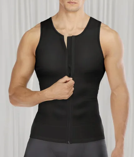 Vista 5 de Wonderience Camisetas de compresión para hombre, camiseta sin mangas con cremallera
