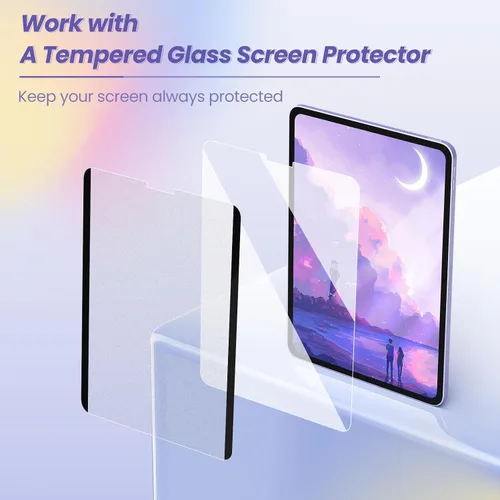 Vista 4 de MoKo Protector de pantalla magnético de papel para iPad Air de 5ª/4ª generación (2022/2020) / iPad Pro de 11 pulgadas (2022/2021/2020/2018)