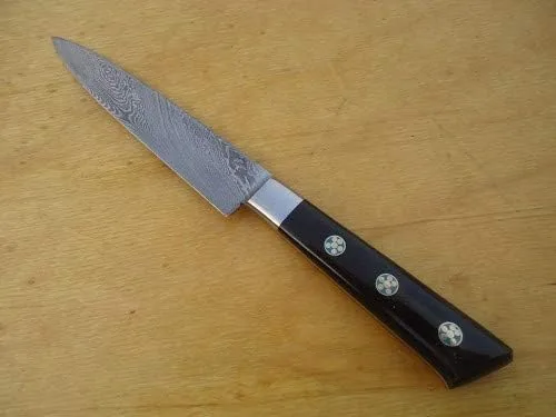 Vista 6 de Cuchillo Damasco hecho a mano de 8 a 13.0 in, cuchillo de chef con mango de cuerno de búfalo, juego de 6