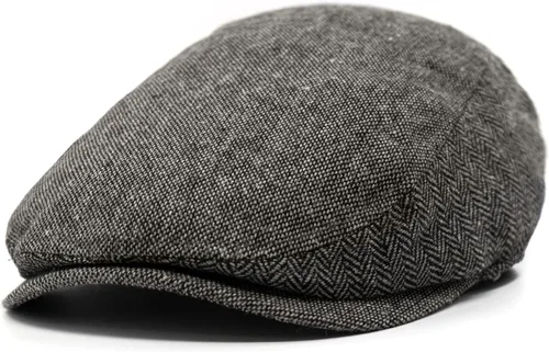 Vista 16 de Gorra plana clásica de retazos de espiga a cuadros Newsboy Ivy Hat