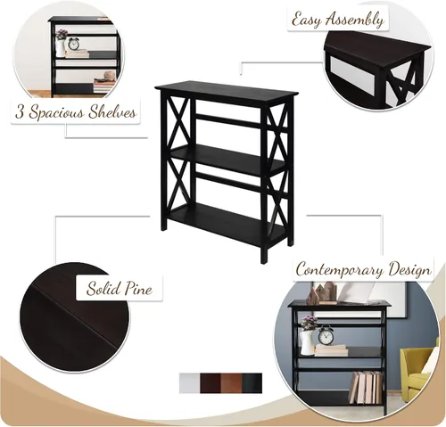Vista 5 de Estantería con forma de escalera Casual Home Espresso