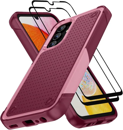 Vista 32 de Jeylly Funda compatible con Samsung Galaxy A12, Samsung Galaxy A12 con protector de pantalla de vidrio templado, protección contra caídas de grado