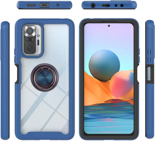 Vista 119 de Funda compatible con Xiaomi Poco X3 NFC, compatible con Xiaomi Poco X3 Pro/Poco X3 Ring Stand 3 en 1, color negro