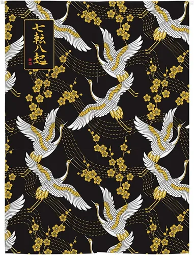Vista 16 de Cortina japonesa Noren para puerta, tapiz Hokusai Ukiyoe, cortina de puerta de carpa, divisor de habitación, decoración de bistró, 33 x 35 pulgadas