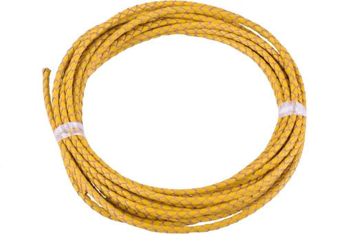 Vista 11 de 2 yardas 8.0mm Cordón redondo de cuero trenzado auténtico marrón antiguo para corbata de bolo