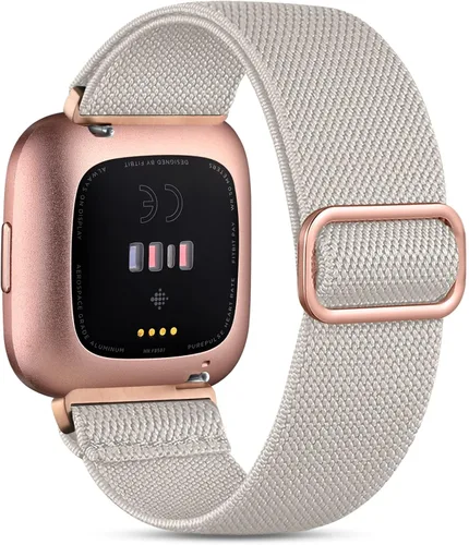 Vista 10 de Witzon Compatible con Fitbit Versa/Versa Lite/Versa 2 bandas para mujeres y hombres, correa elástica ajustable de repuesto para reloj inteligente