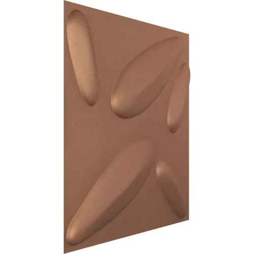 Vista 2 de Ekena Millwork 19 5/8 pulgadas de ancho x 19 5/8 pulgadas de alto, pétalo EnduraWall decorativo 3D, cobre envejecido (cubre 2.67 pies cuadrados).