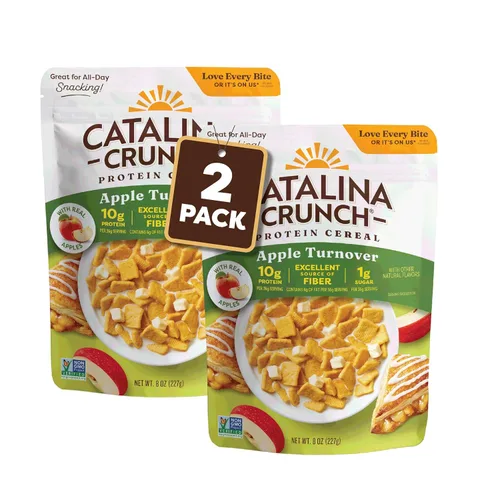 Vista 6 de Catalina Crunch Cereal proteico, rotación de manzana, bolsa de 8 onzas
