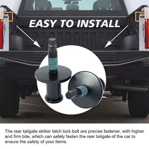 Vista 3 de BASIKER Juego de tornillos de bloqueo para puerta trasera para 1L3Z-99404A42-AA, Ford F150 F250 F350 F450 F550 Super Duty Explorer Sport Trac