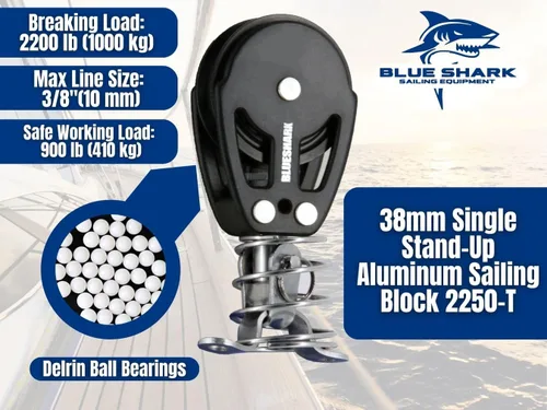 Vista 2 de BLUESHARK Bloques de vela de aluminio de 1.496 in eligen