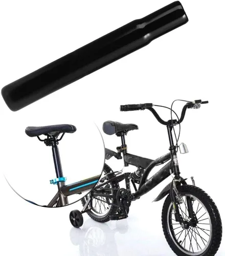 Vista 2 de Poste de asiento de bicicleta acero 1.000 in tubo niños bicicleta silla piezas niños ciclismo negro asiento post negro